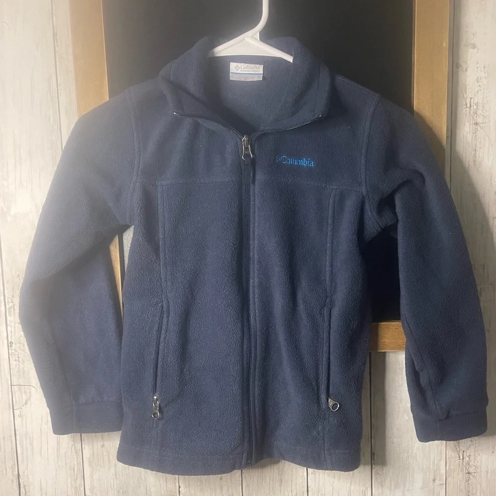 Columbia Fleece Jacket Boys Size Small (8) Blue